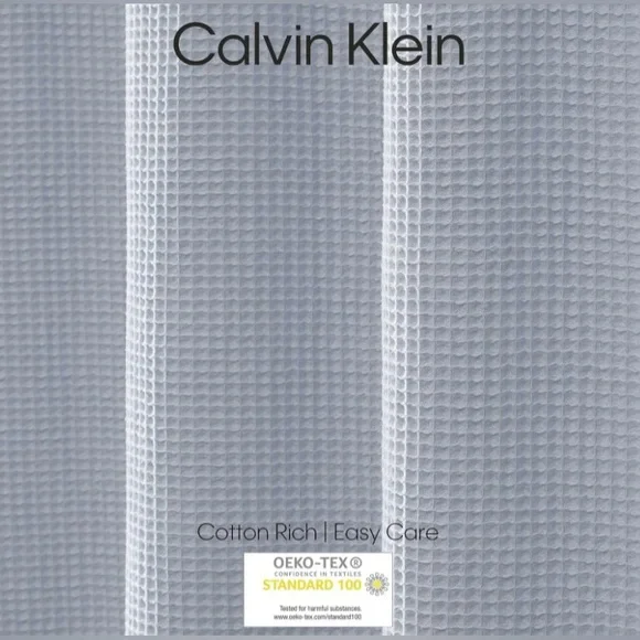 Calvin Klein - Fabric Shower Curtain Luxury Cotton Blend with 12 Button Holes - Picture 6 of 8